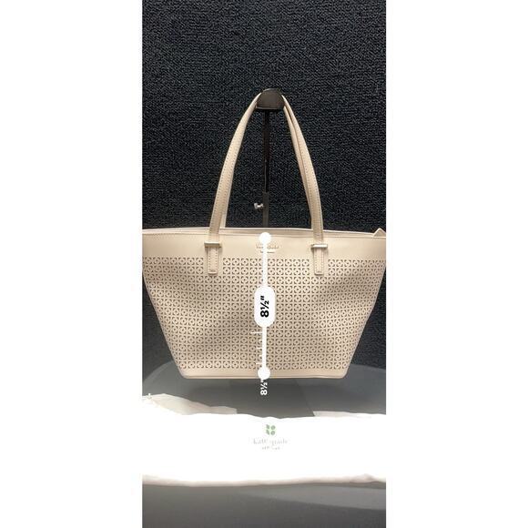 Kate Spade Mini Harmony Cedar Street‎ Tote Bag Perforated Crisp Linen - Picture 4 of 8